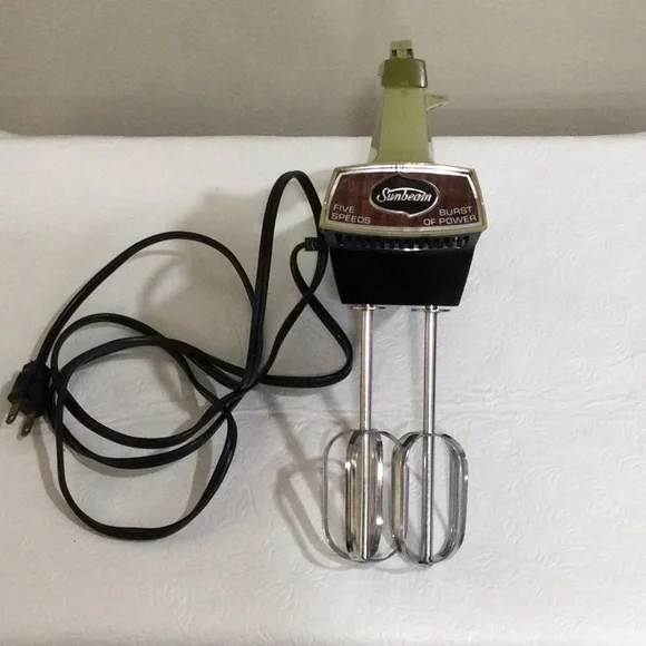 Sunbeam Mix Master Five Speed Hand Mixer Vintage Works - Picture 11 of 16